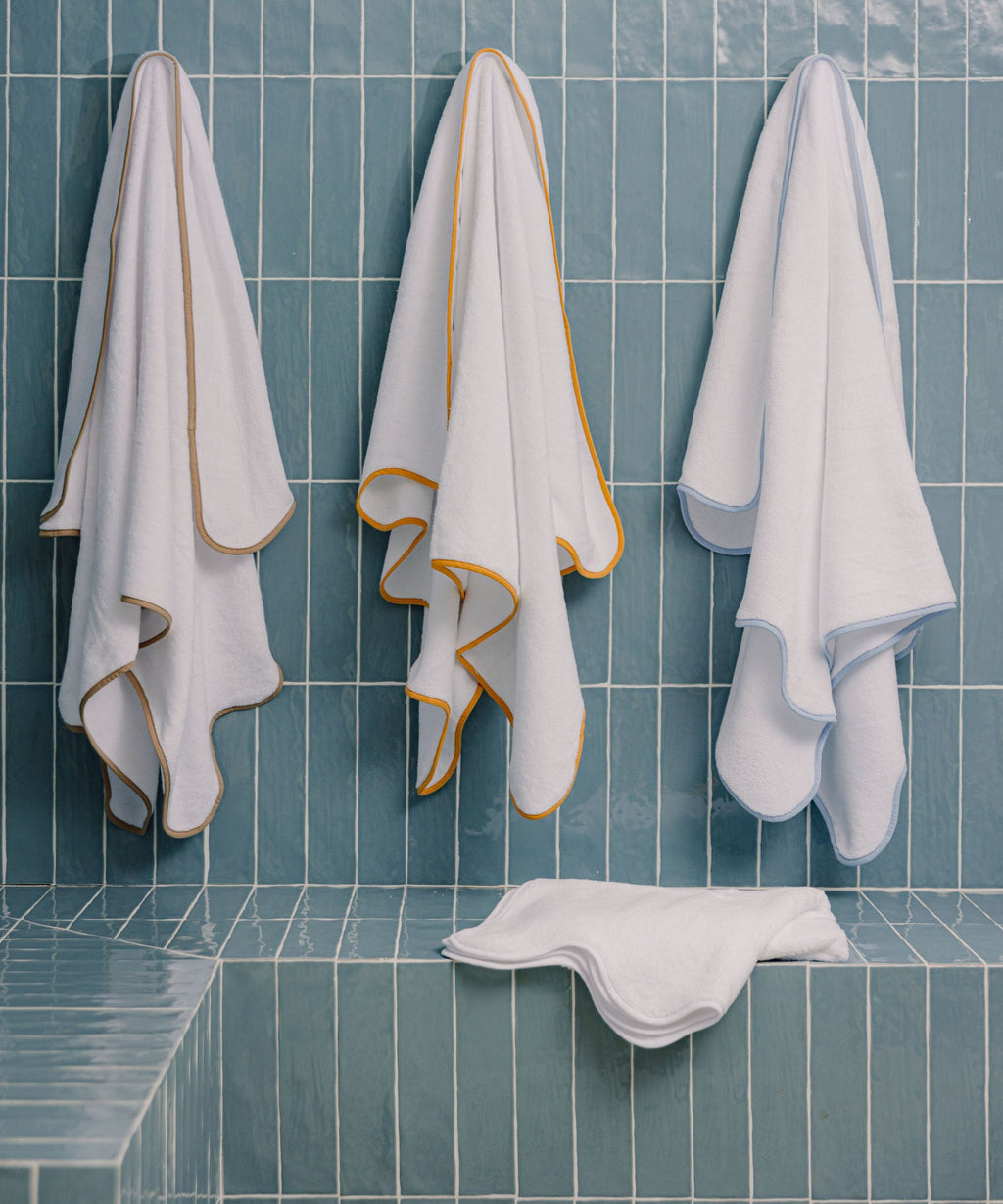 Amelia Scalloped Bath Towel Collection, Mustard