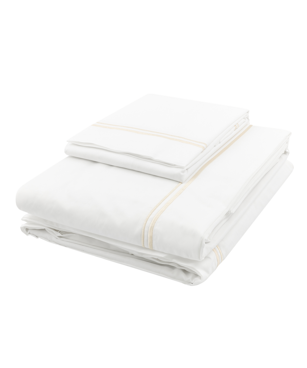 Evora Double Row Corded Bed Linen, Buttermilk