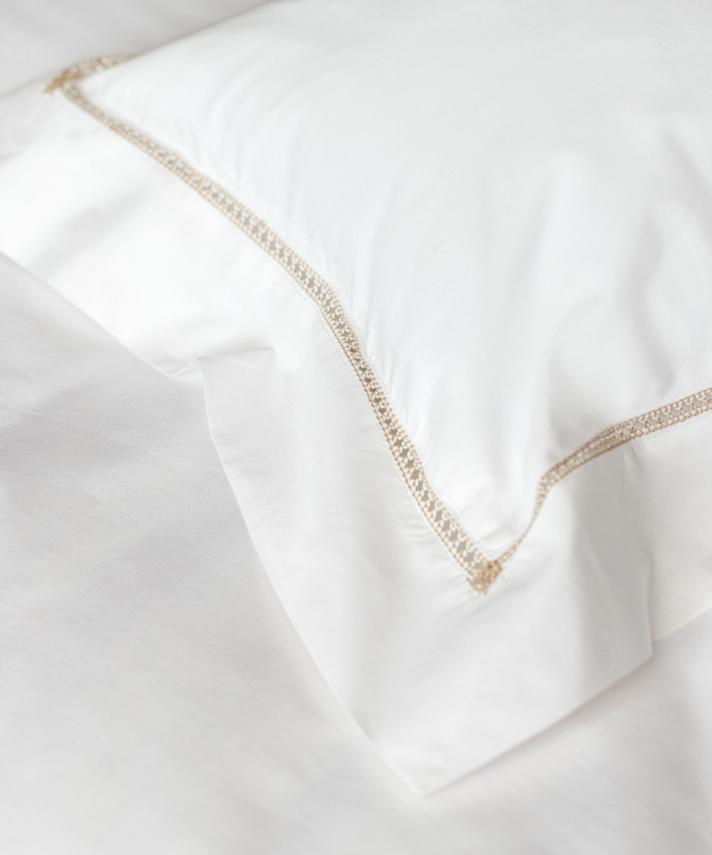 Georgiana Ladderstitch Bed Linen, Nougat
