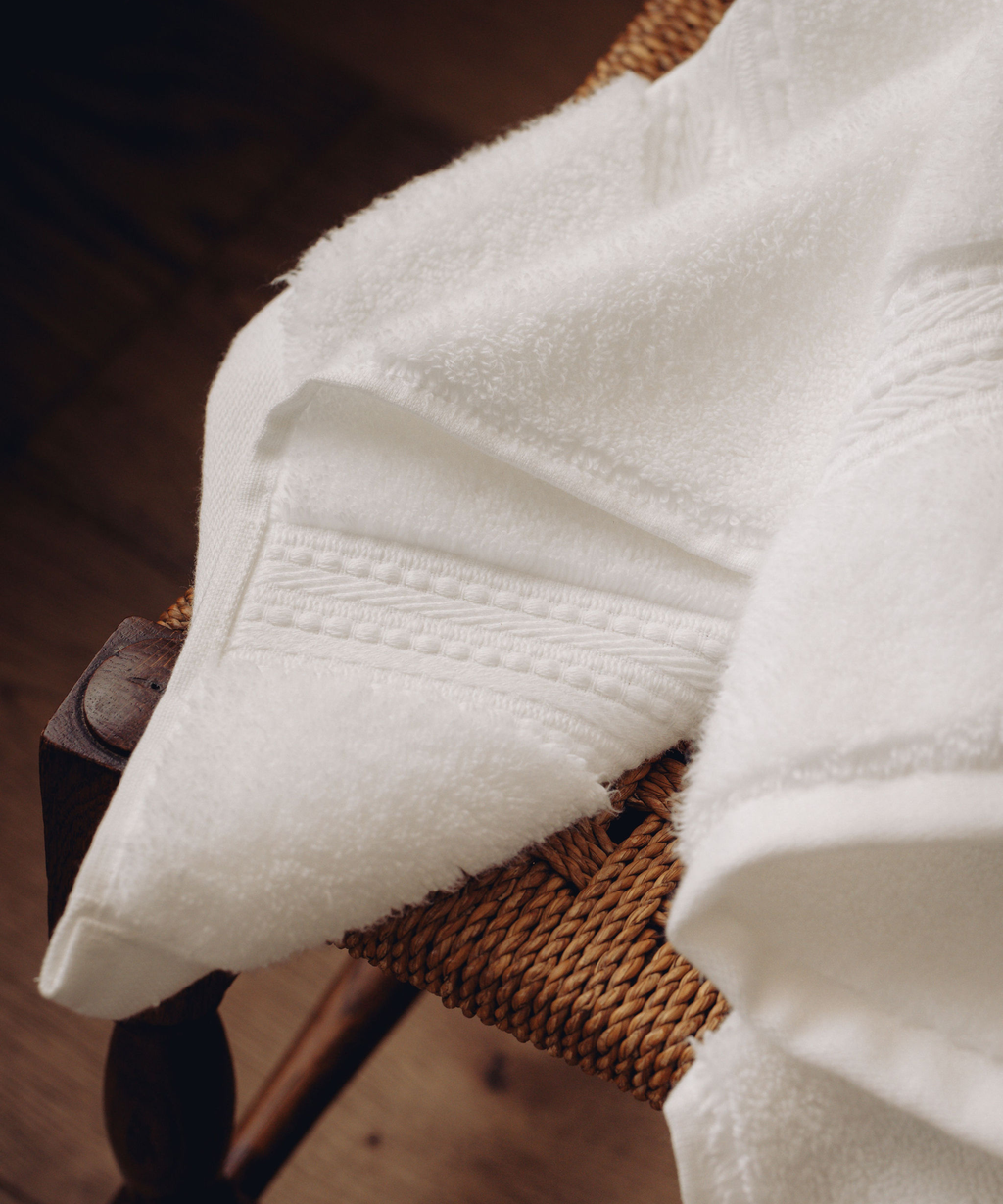 Maria Organic Bath Towel Collection, White
