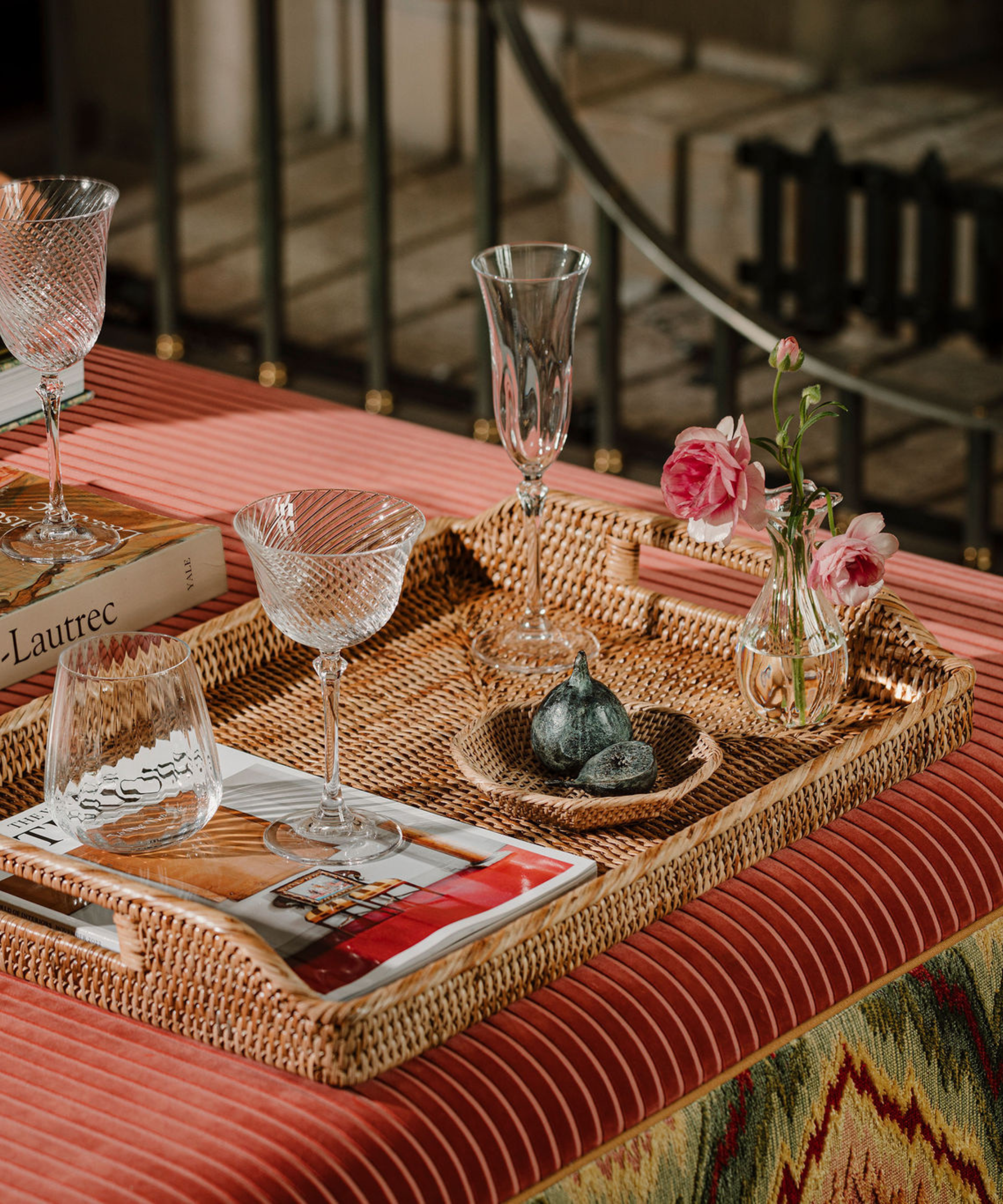 Rattan Serving Trays, Natural