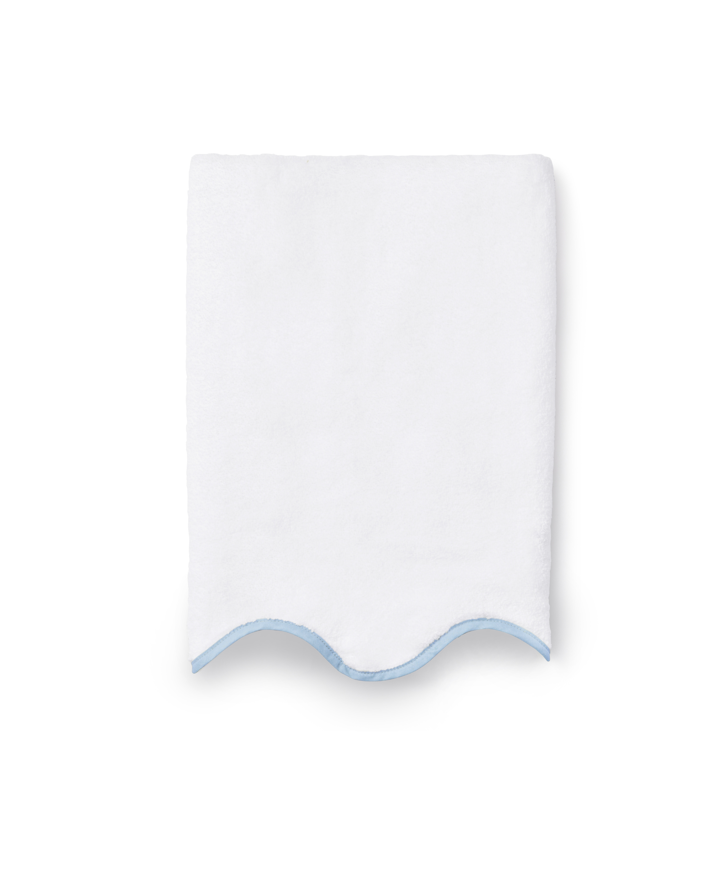 Amelia Scalloped Bath Towel Collection, Powder Blue