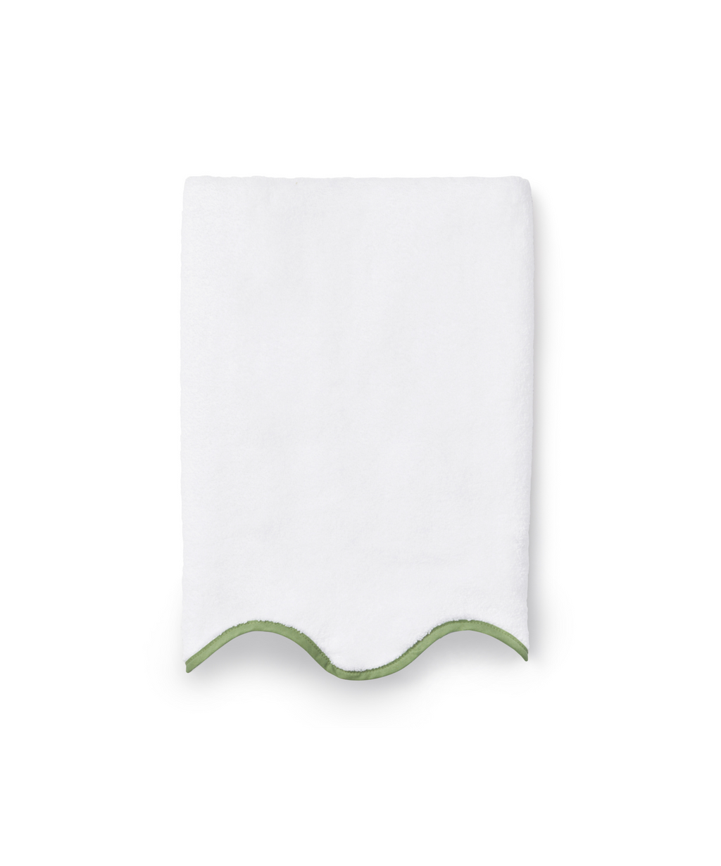 Amelia Scalloped Bath Towel Collection, Asparagus