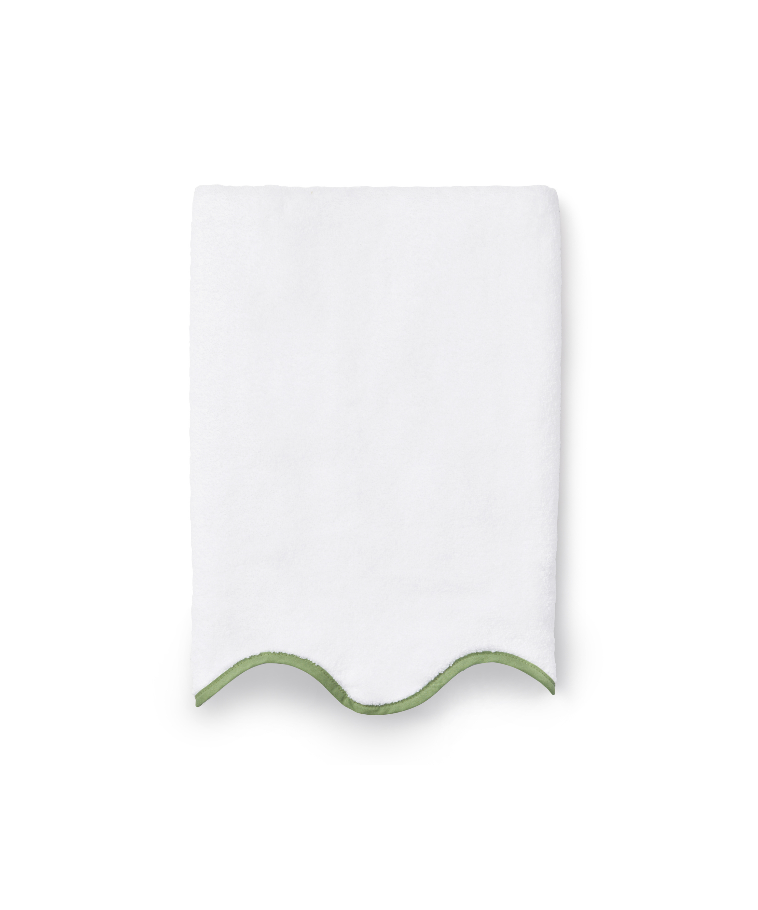 Amelia Scalloped Bath Towel Collection, Asparagus