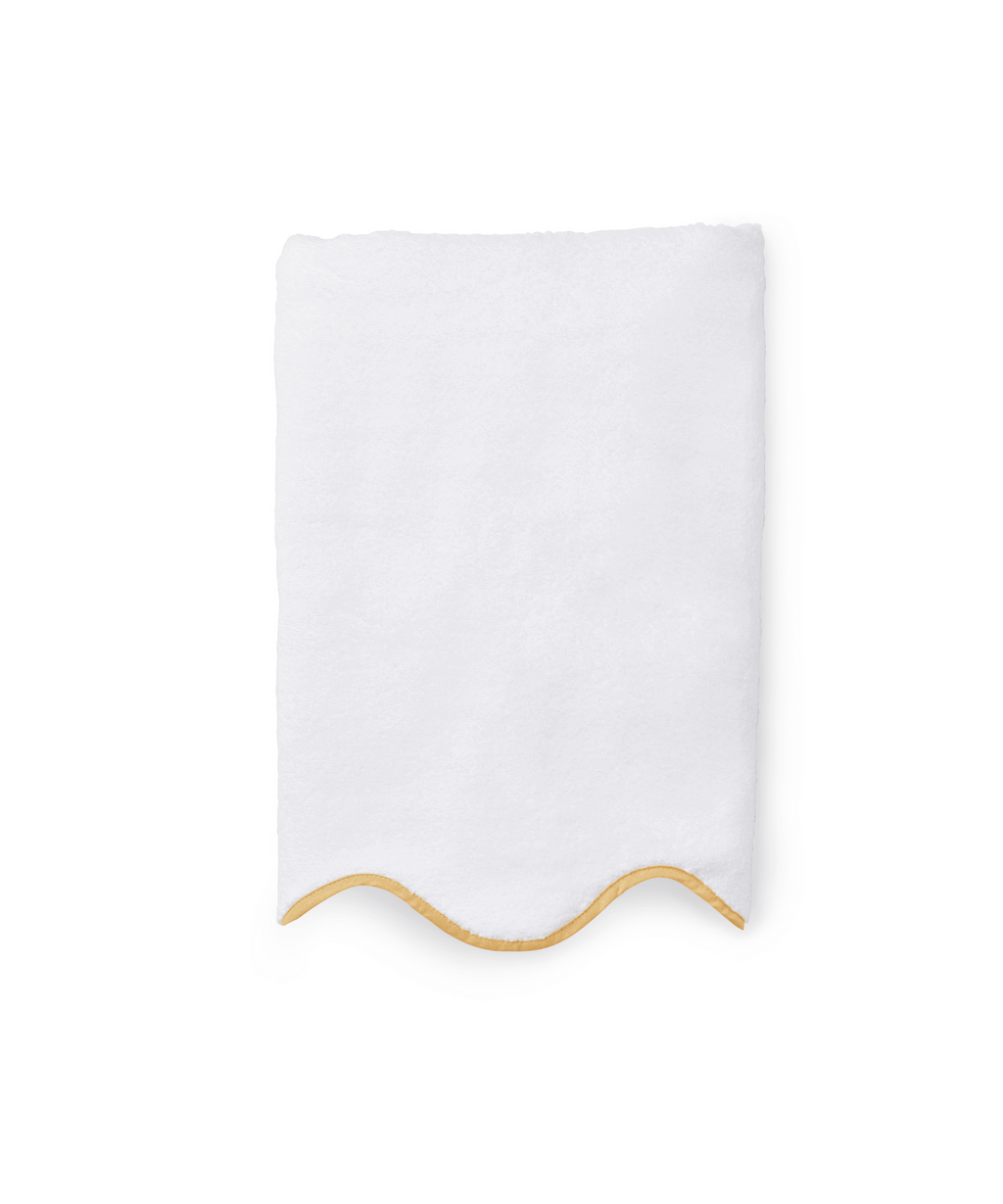 Amelia Scalloped Bath Towel Collection, Mustard