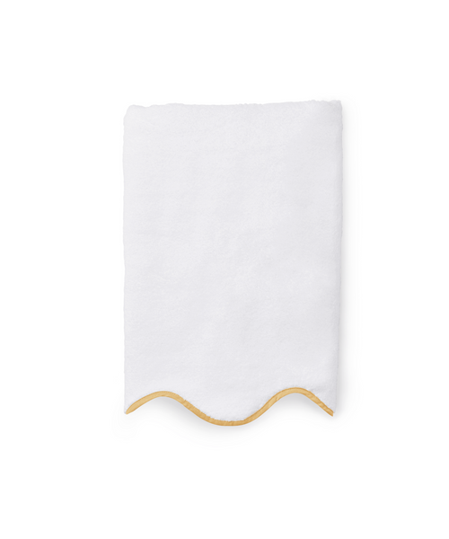 Amelia Scalloped Bath Towel Collection, Mustard