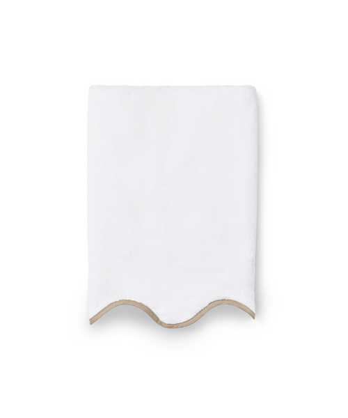 Amelia Scalloped Bath Towel Collection, Taupe