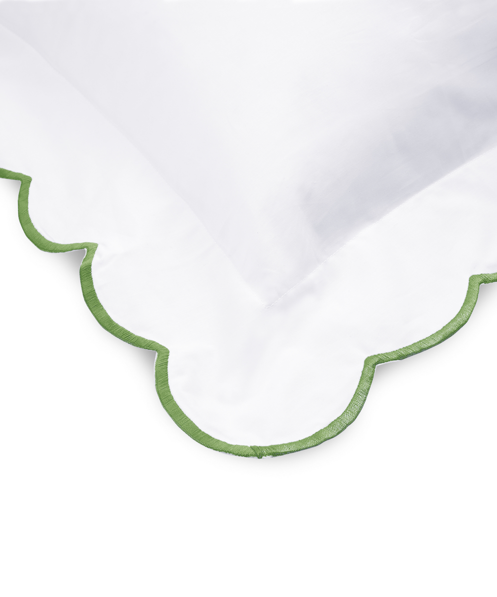 Annabelle Scalloped Bed Linen, Asparagus