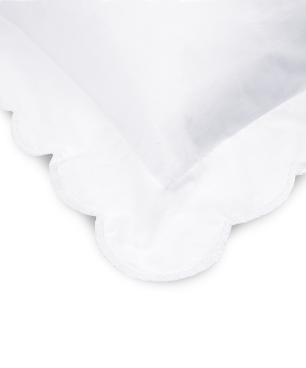 Annabelle Scalloped Bed Linen, White