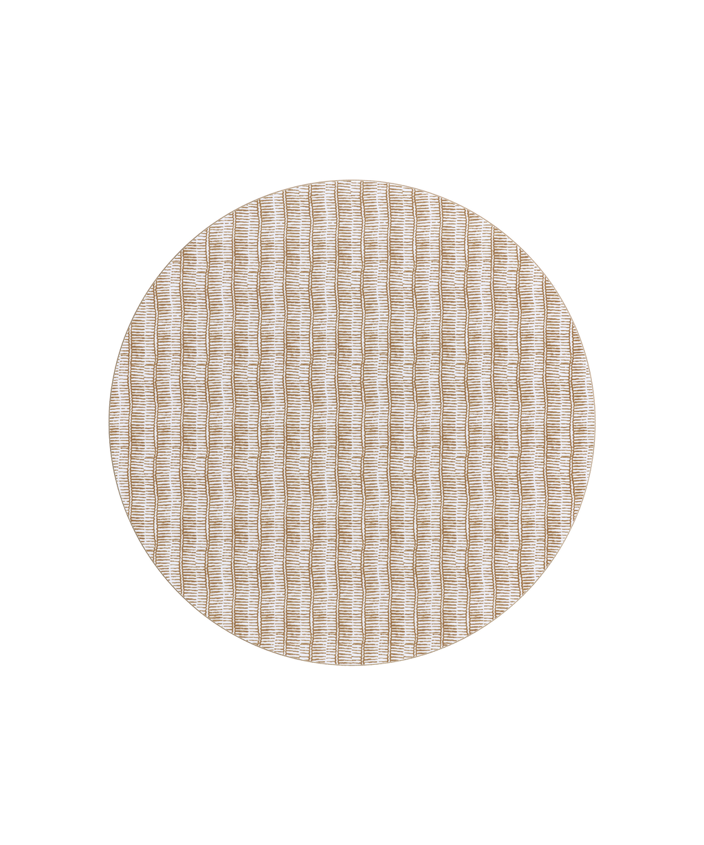 Margot Cork Backed Round Placemat, Nougat
