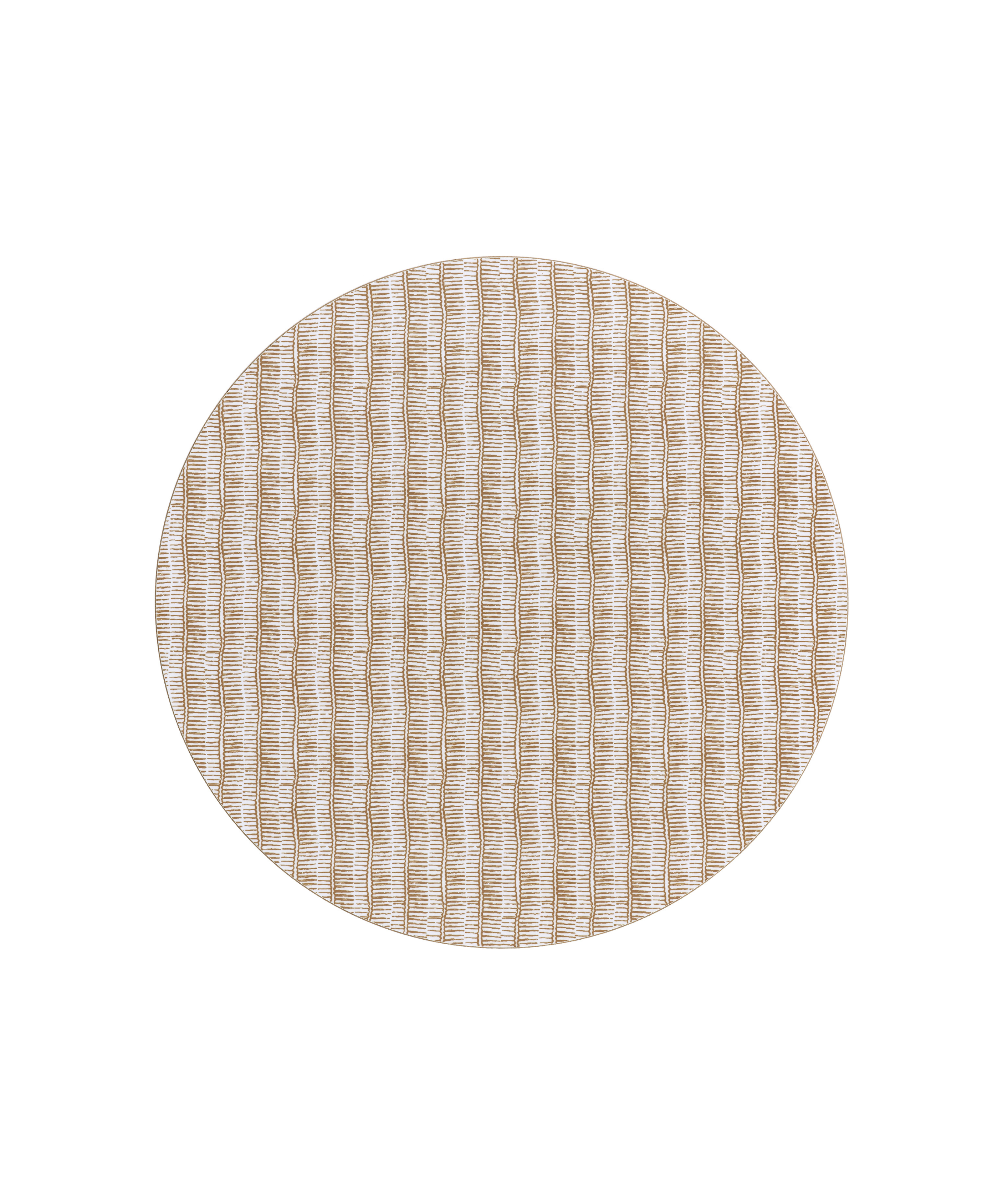 Margot Cork Backed Round Placemat, Nougat