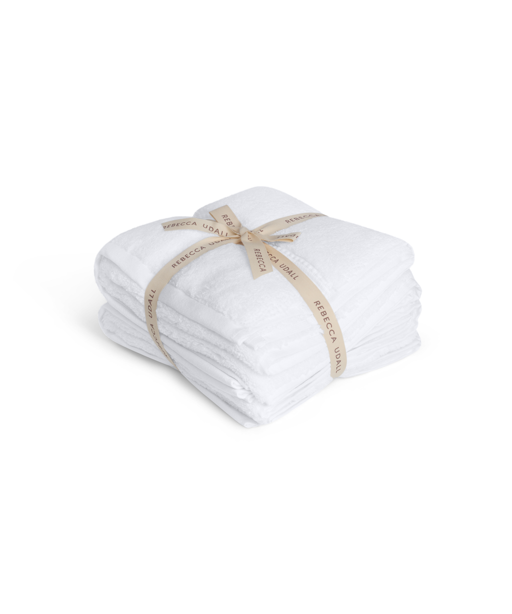 Maria Organic Bath Towel Collection, White