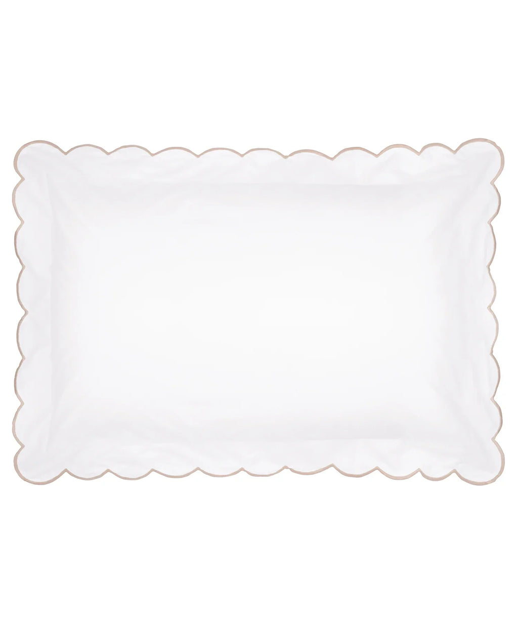 Annabelle Scalloped Bed Linen, Dusty Pink