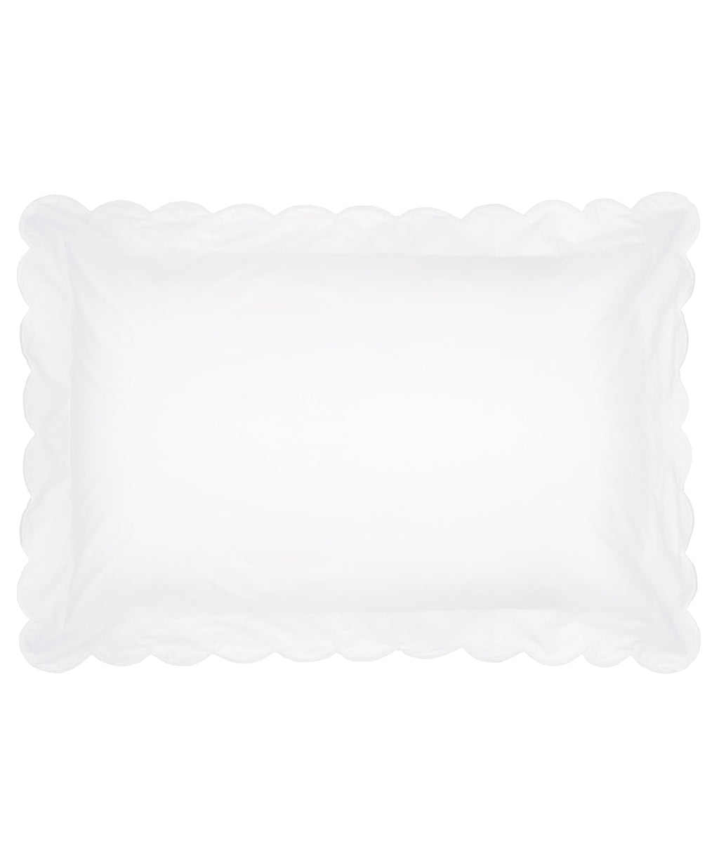 Annabelle Scalloped Bed Linen, White