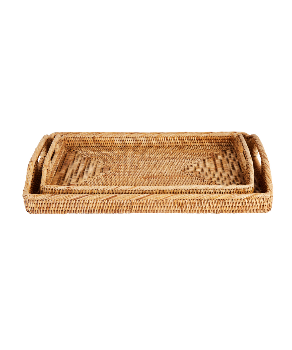 Rattan Serving Trays, Natural