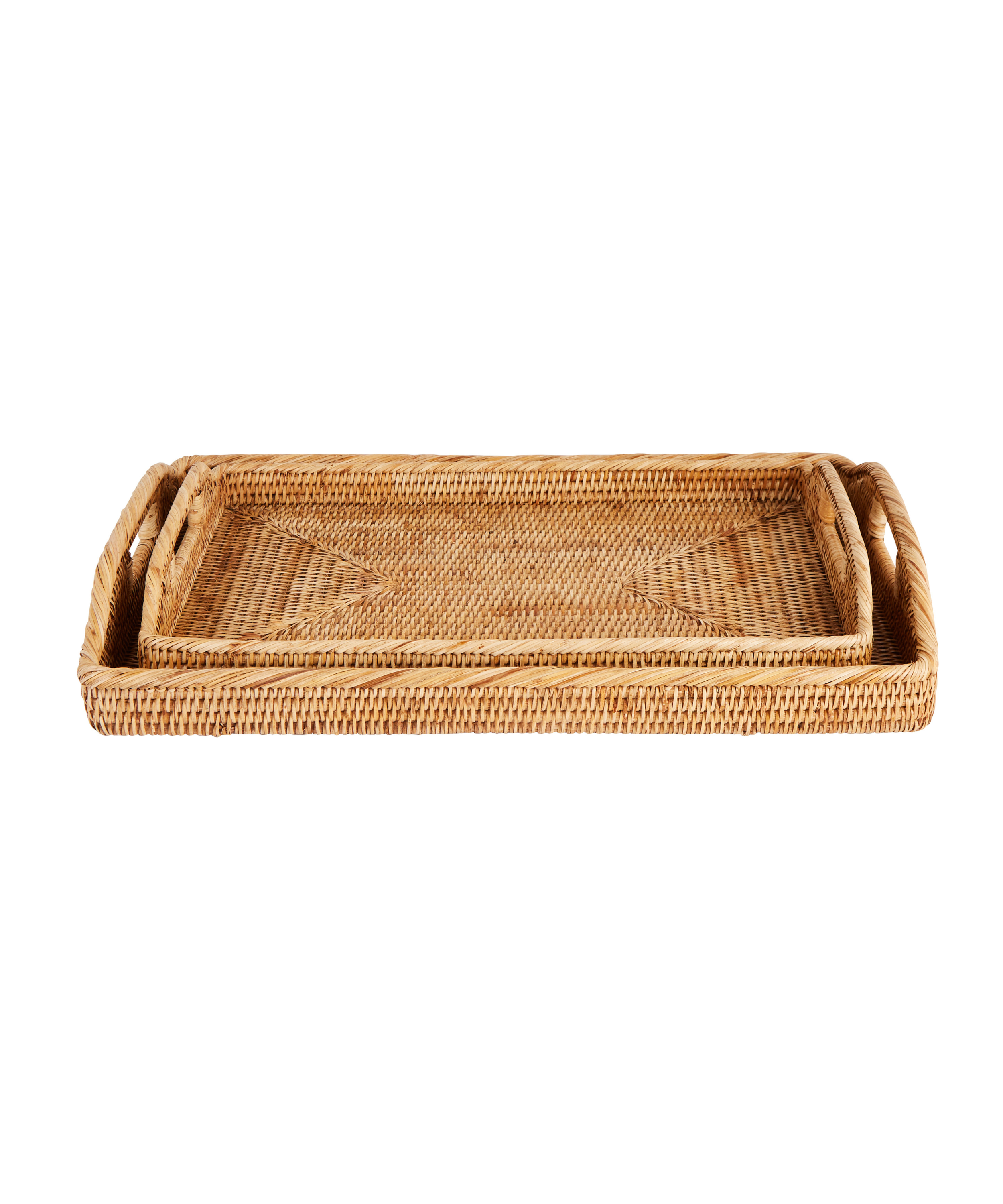 Rattan Serving Trays, Natural