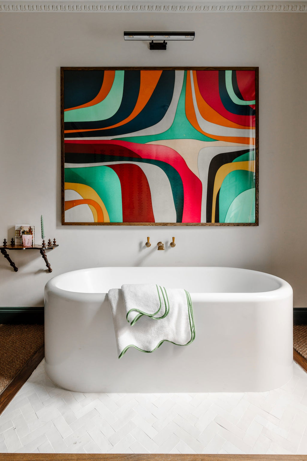 Amelia Scalloped Bath Towel Collection, Asparagus