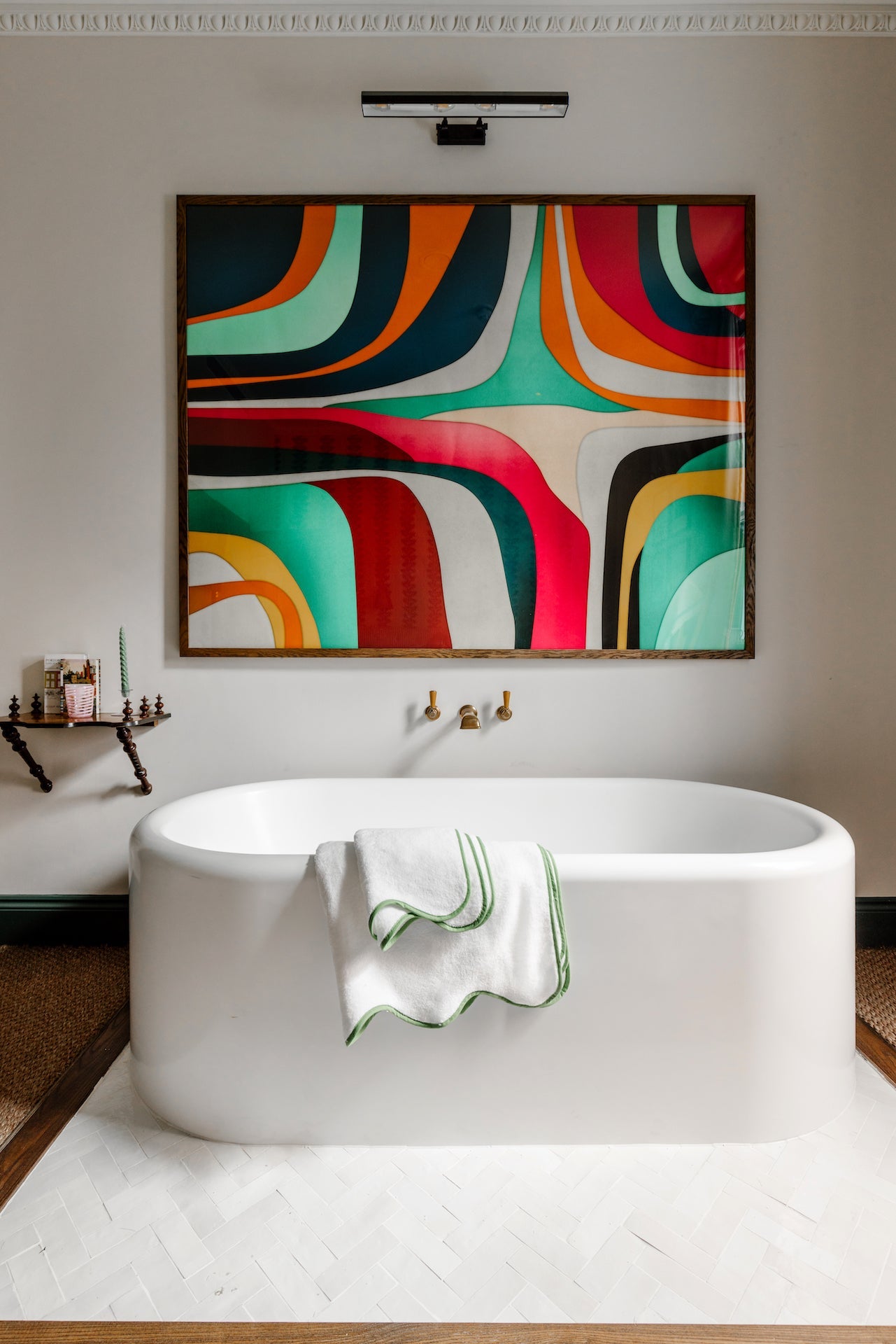 Amelia Scalloped Bath Towel Collection, Asparagus