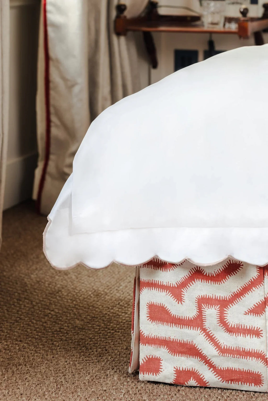 Annabelle Scalloped Bed Linen, Dusty Pink