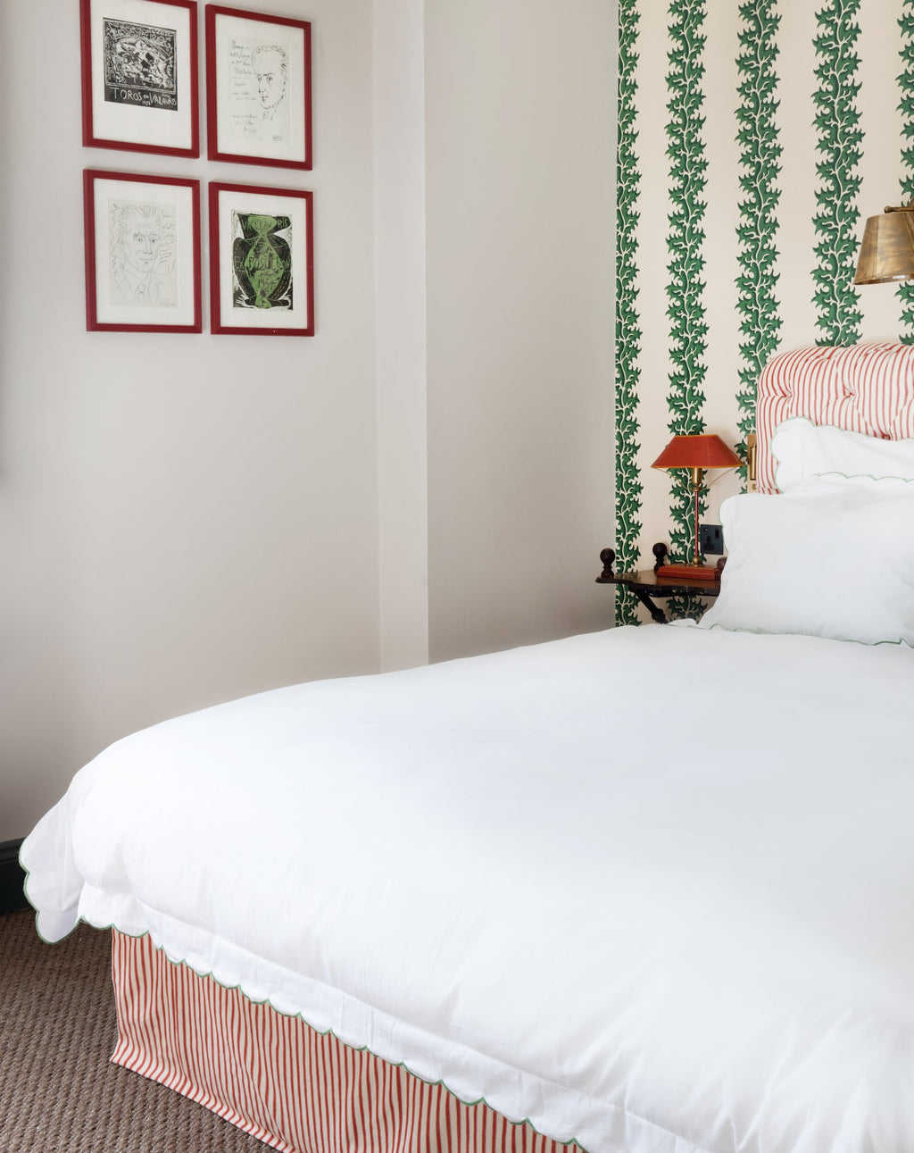 Annabelle Scalloped Bed Linen, Asparagus