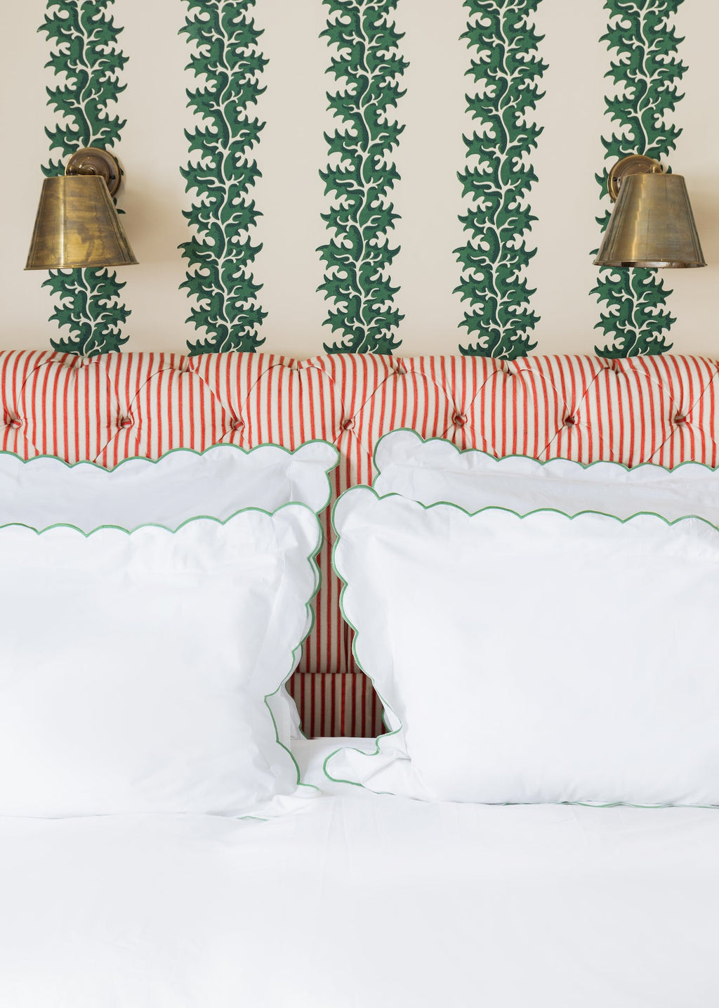 Annabelle Scalloped Bed Linen, Asparagus