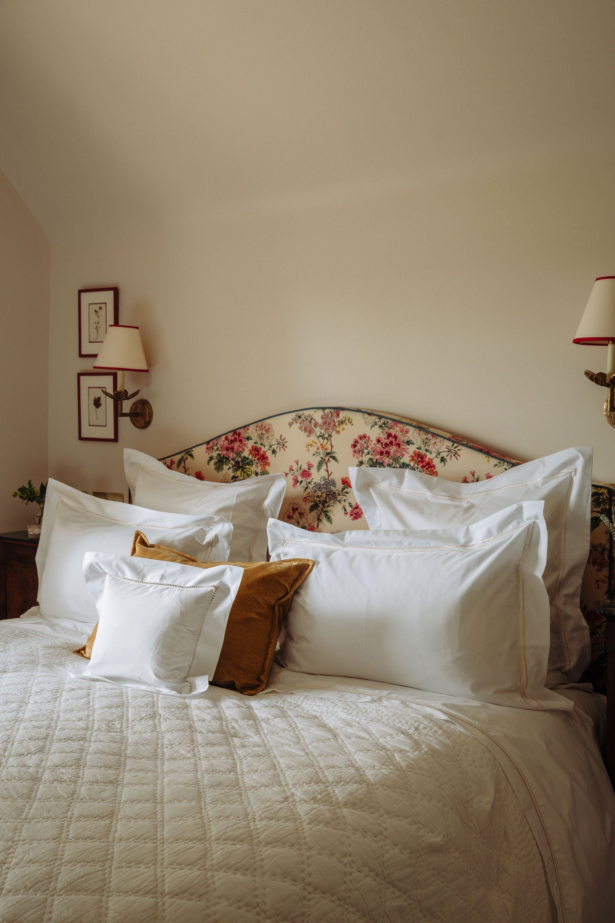 Eva Quilted Cotton Bedspread, White