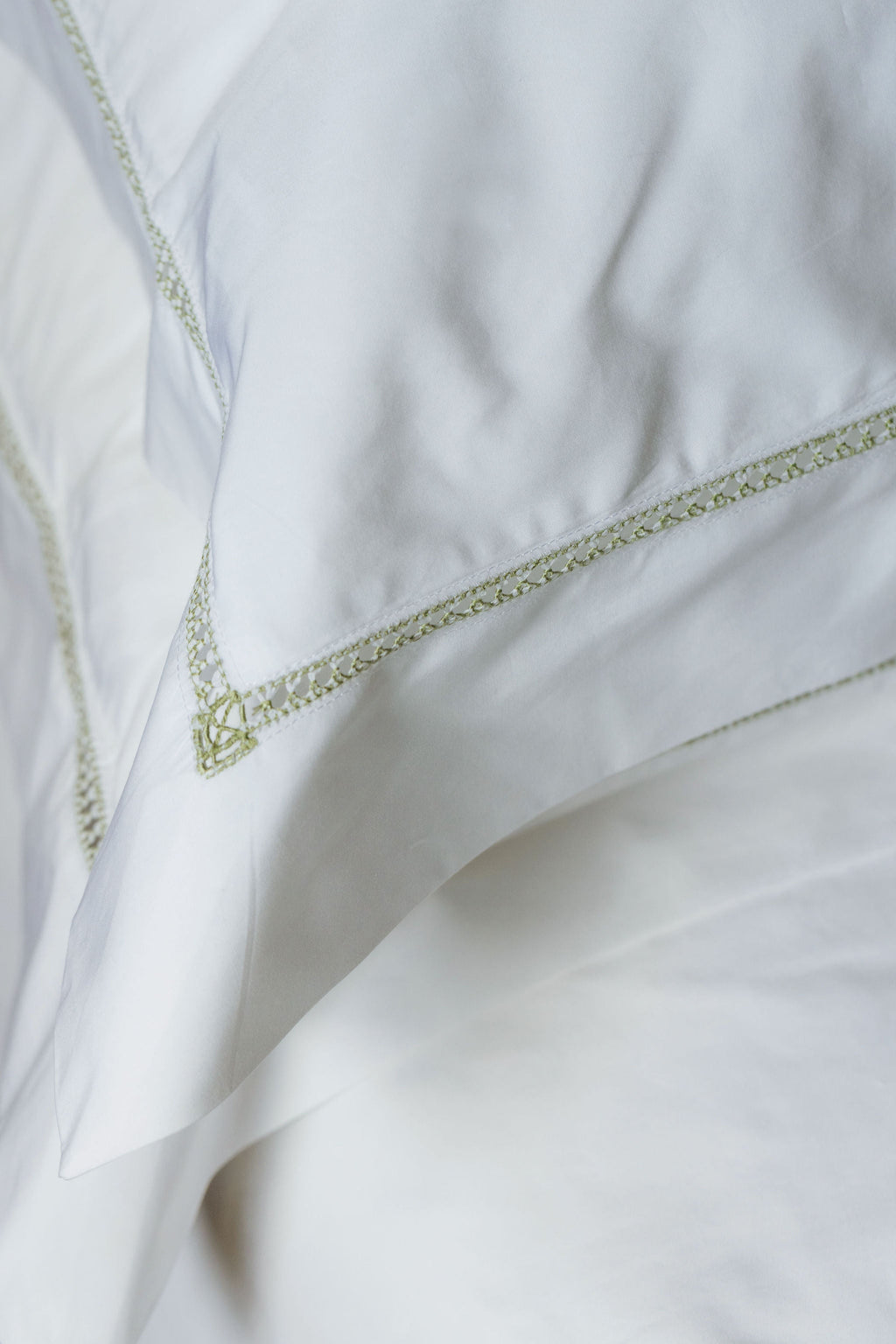 Georgiana Ladderstitch Bed Linen, Sage