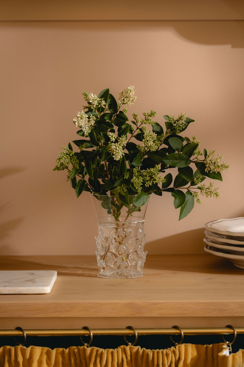 Phoebe Handblown Vase, Clear