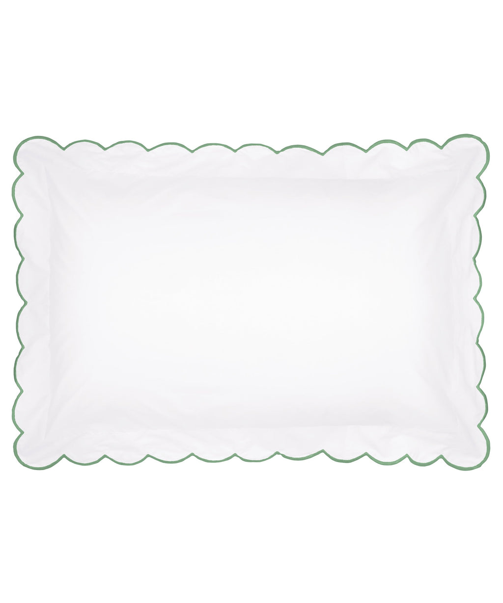 Annabelle Scalloped Bed Linen, Asparagus