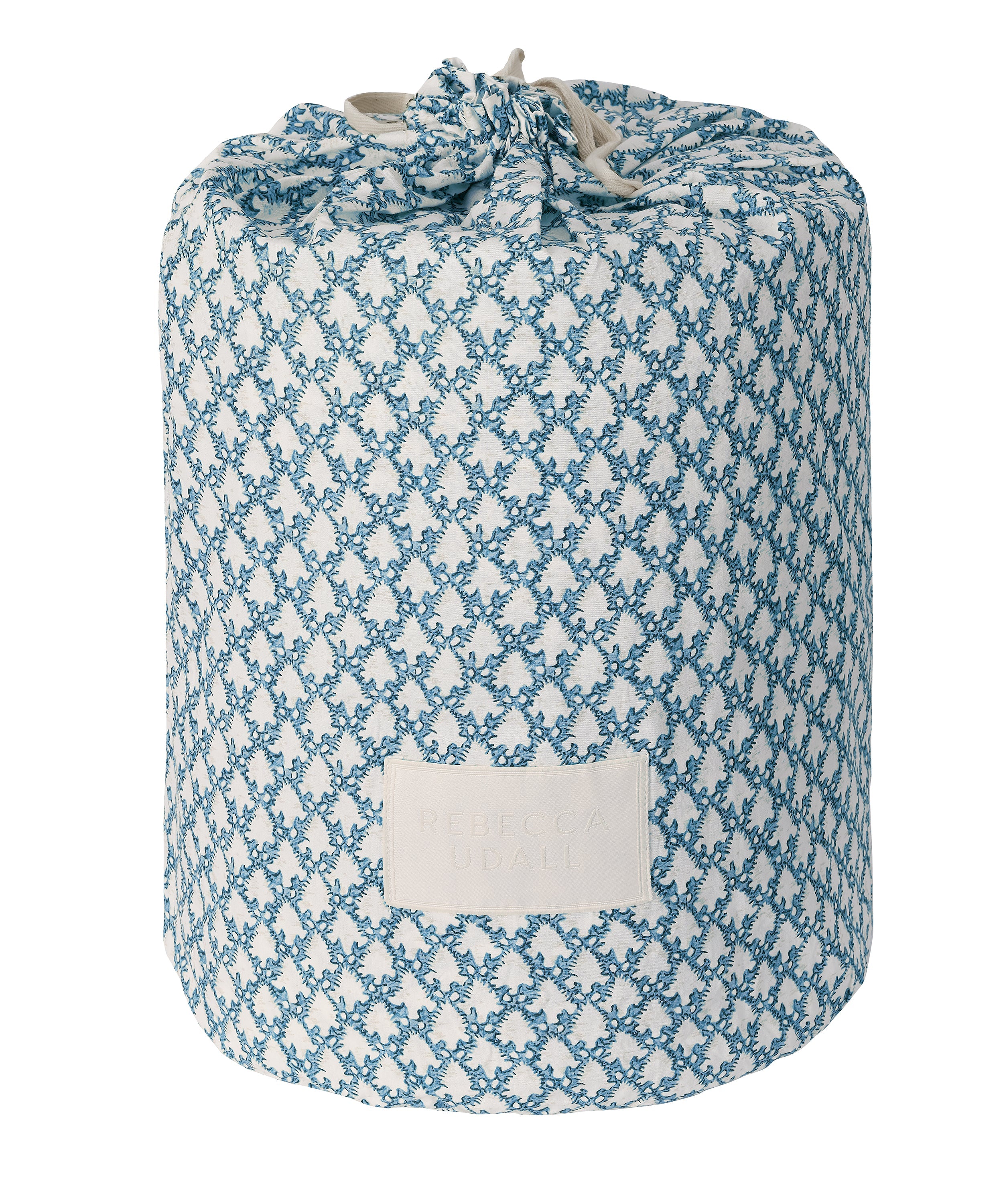 Clara Pleated Quilted Cotton Bedspread, Denim