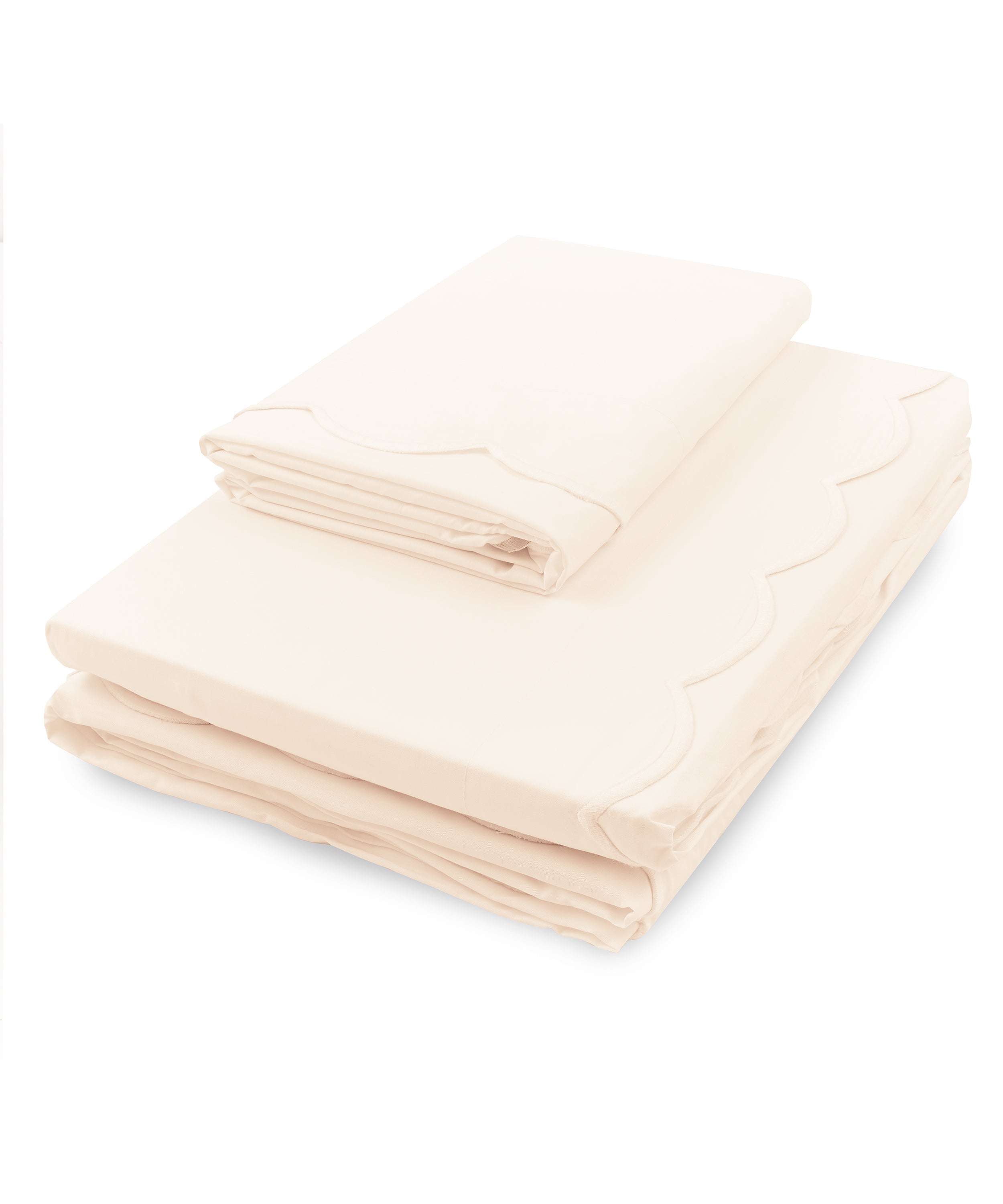 Annabelle Scalloped Bed Linen, Ivory