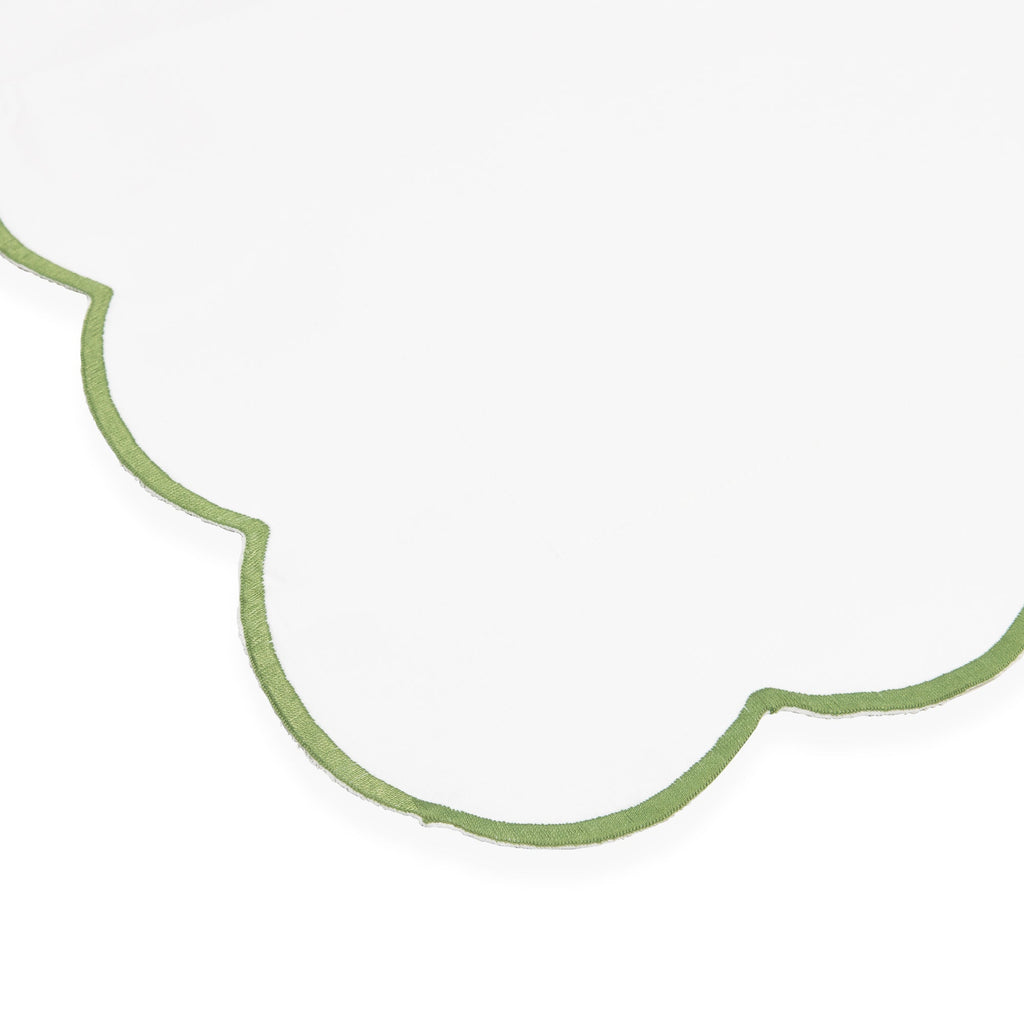 Annabelle Scalloped Bed Linen, Asparagus