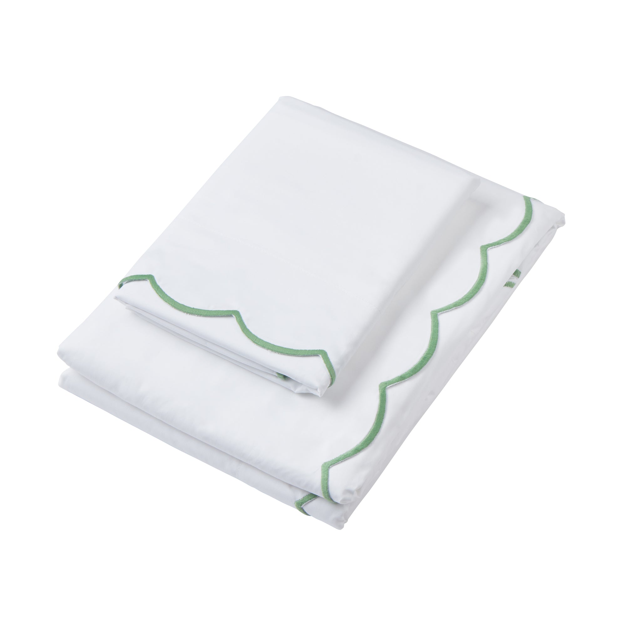 Annabelle Scalloped Bed Linen, Asparagus