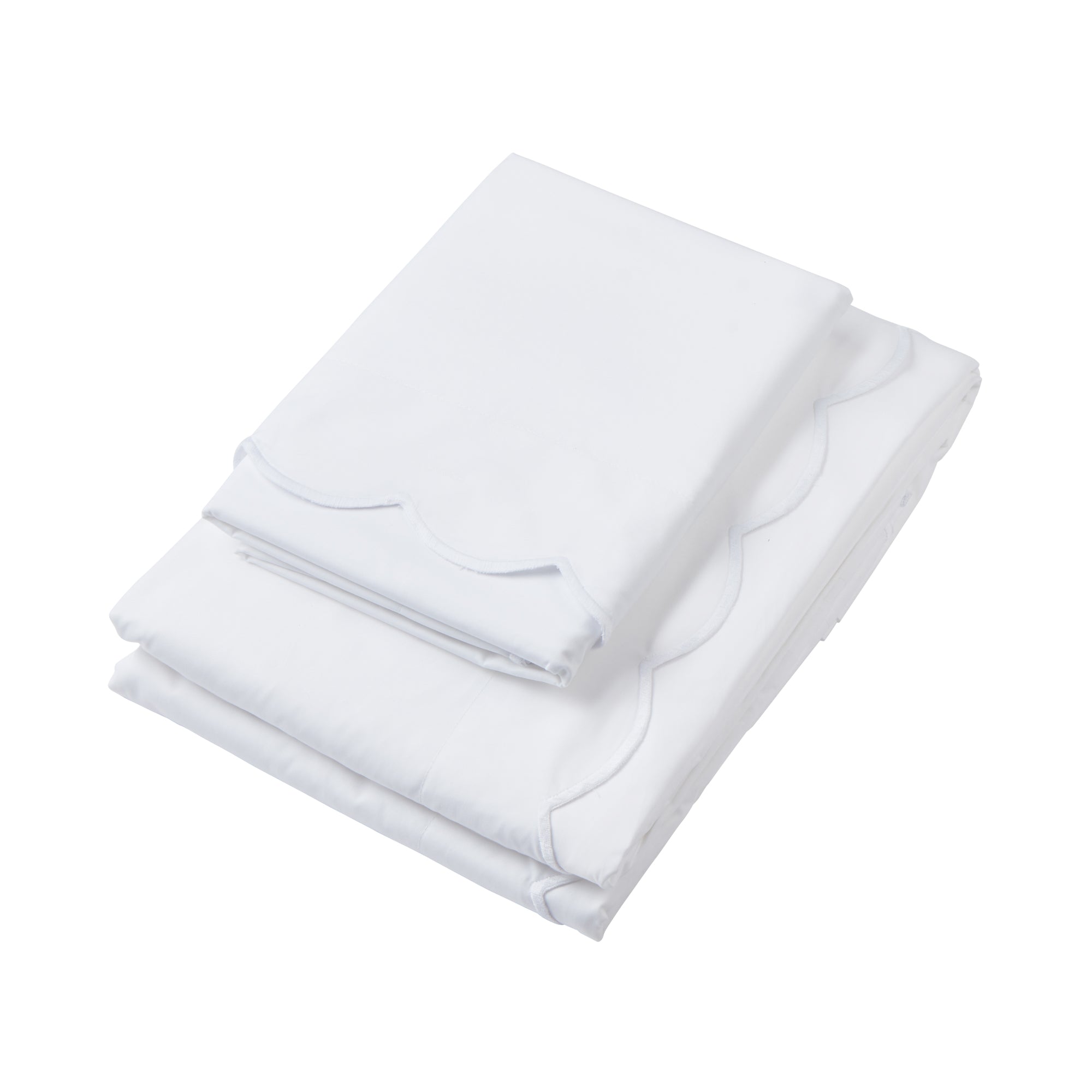 Annabelle Scalloped Bed Linen, White