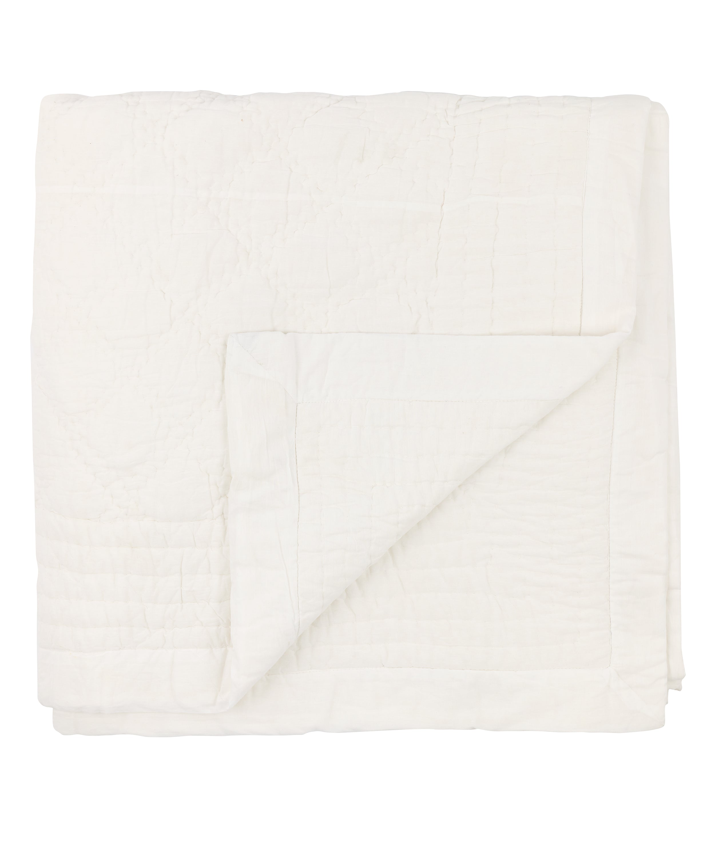Eva Quilted Cotton Bedspread, White