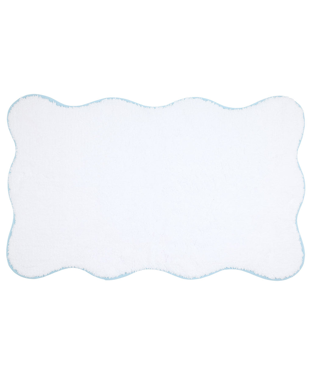 Amelia Scalloped Bath Towel Collection, Powder Blue