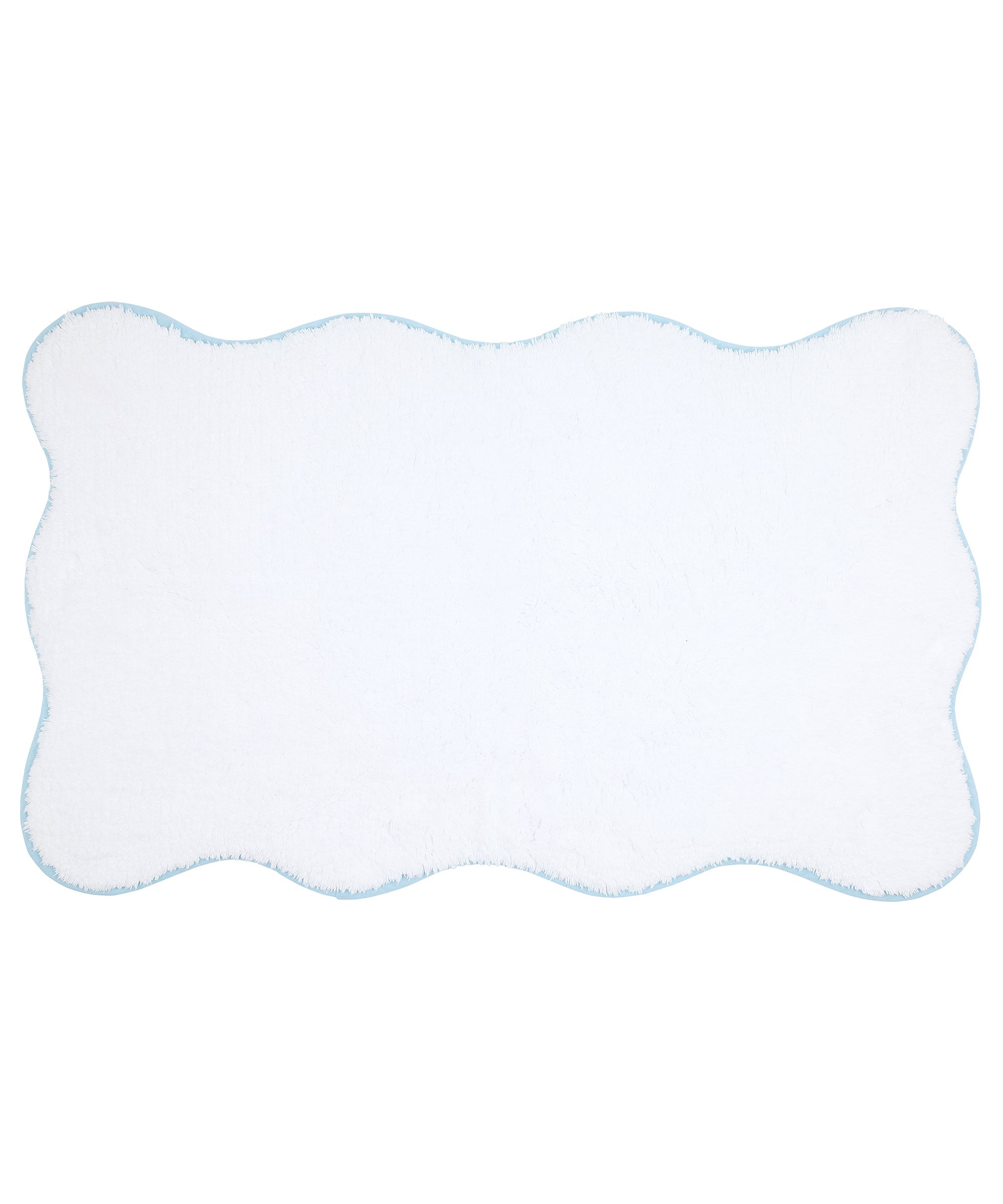 Amelia Scalloped Bath Towel Collection, Powder Blue