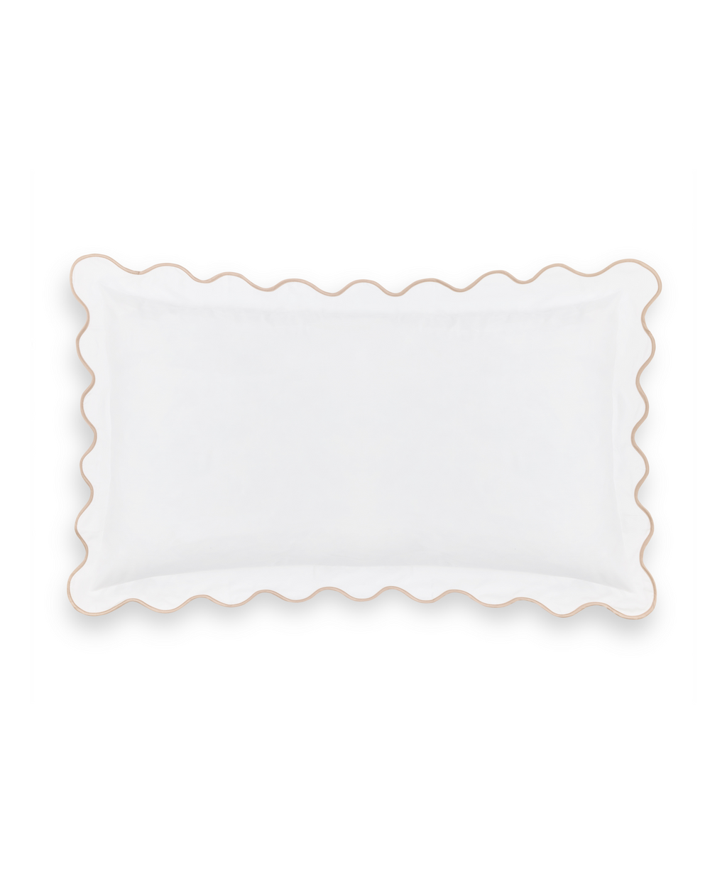 Alexandra Wavy Scalloped Bed Linen, Plaster Pink