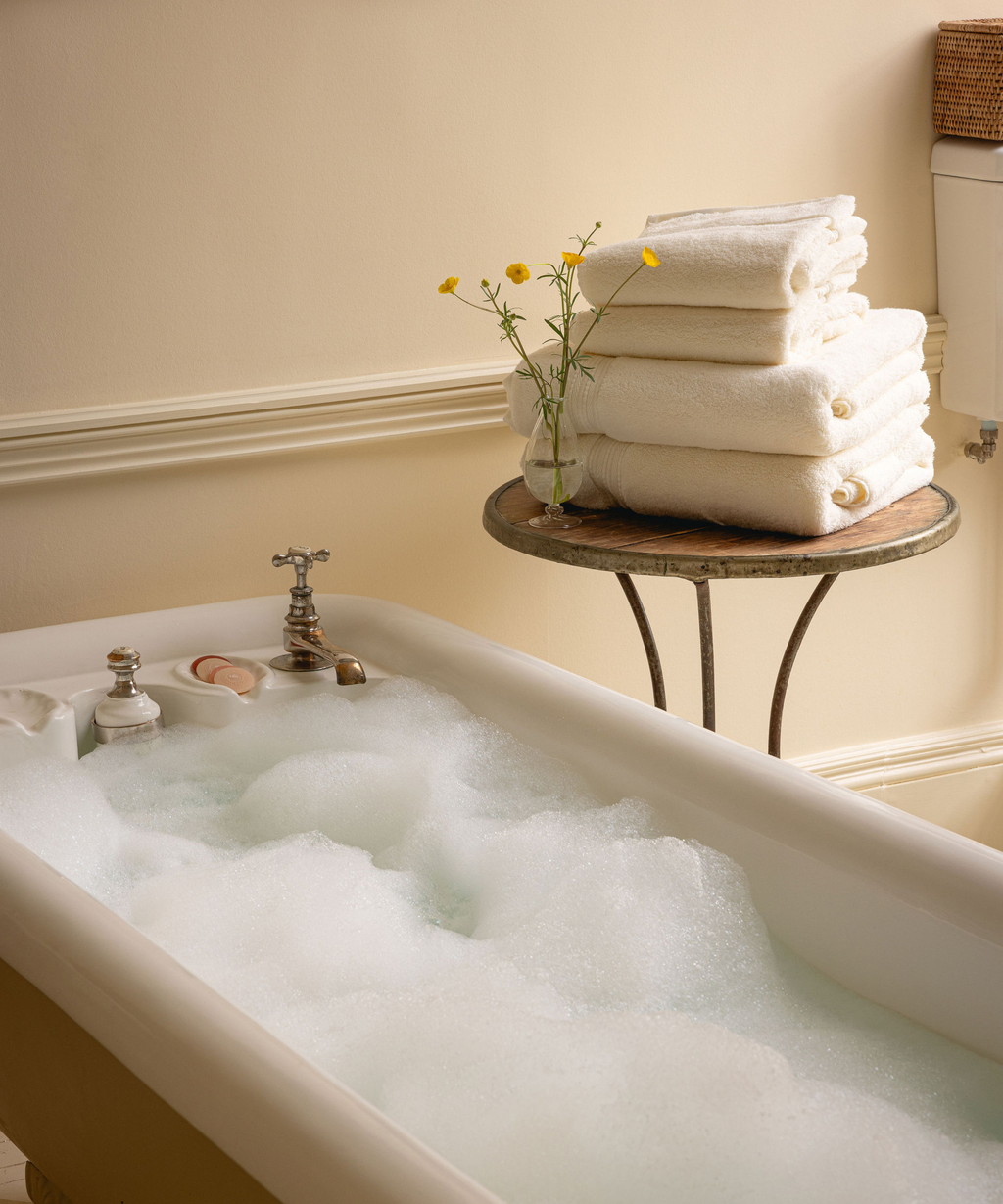 Maria Organic Bath Towel Collection, Ivory