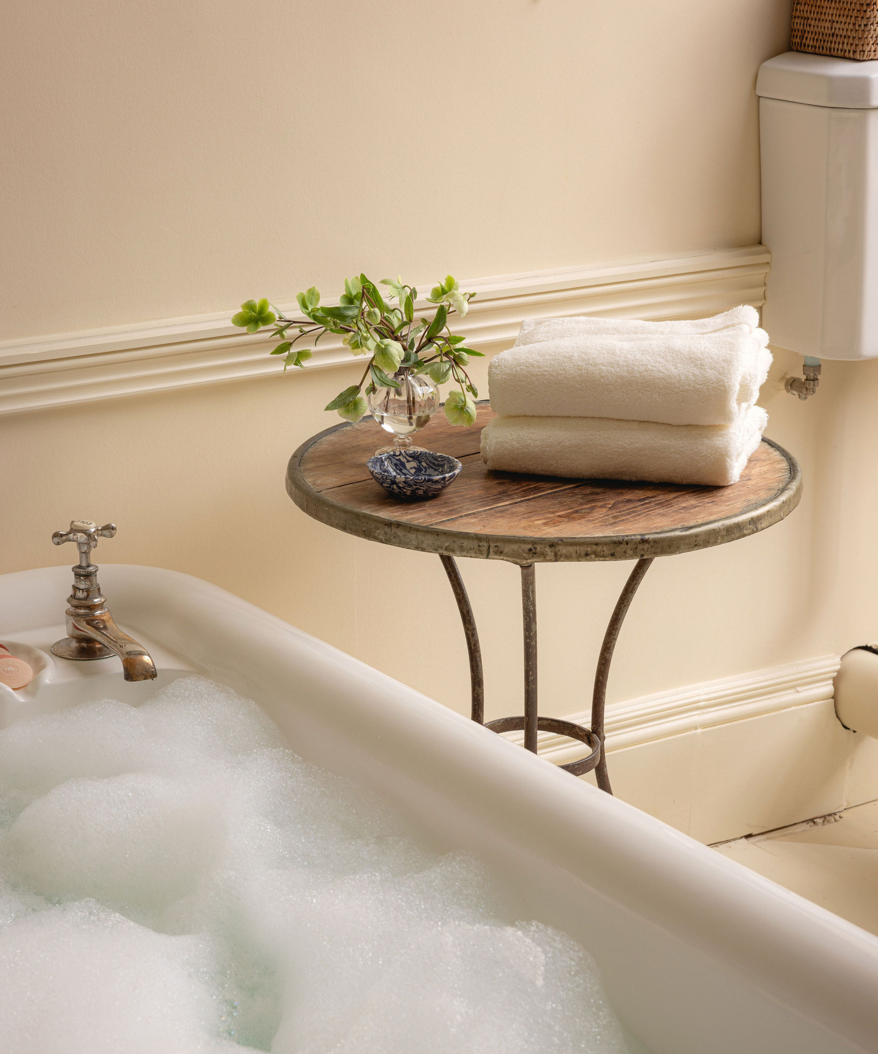 Maria Organic Bath Towel Collection, Ivory