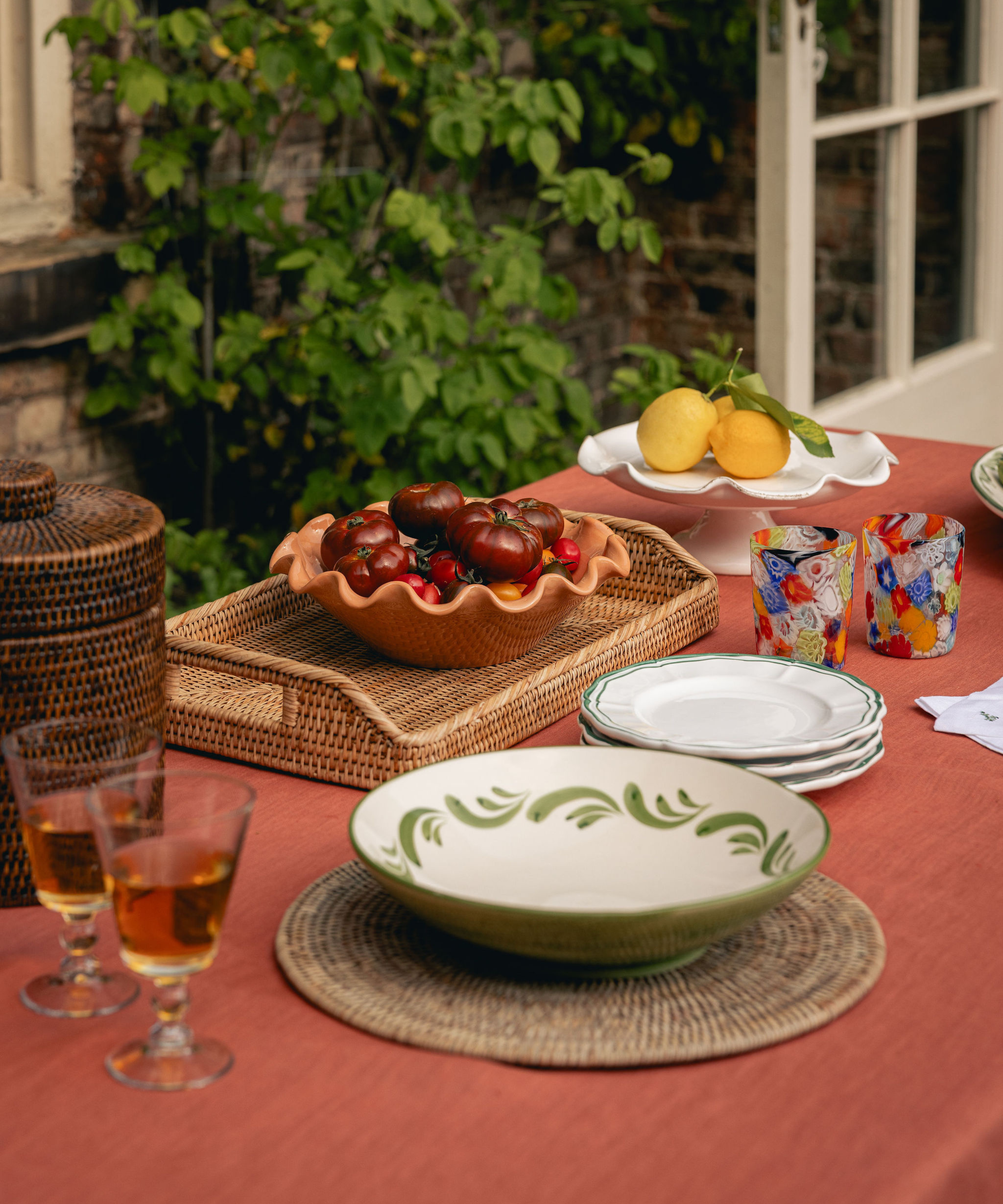Rattan Serving Trays, Natural