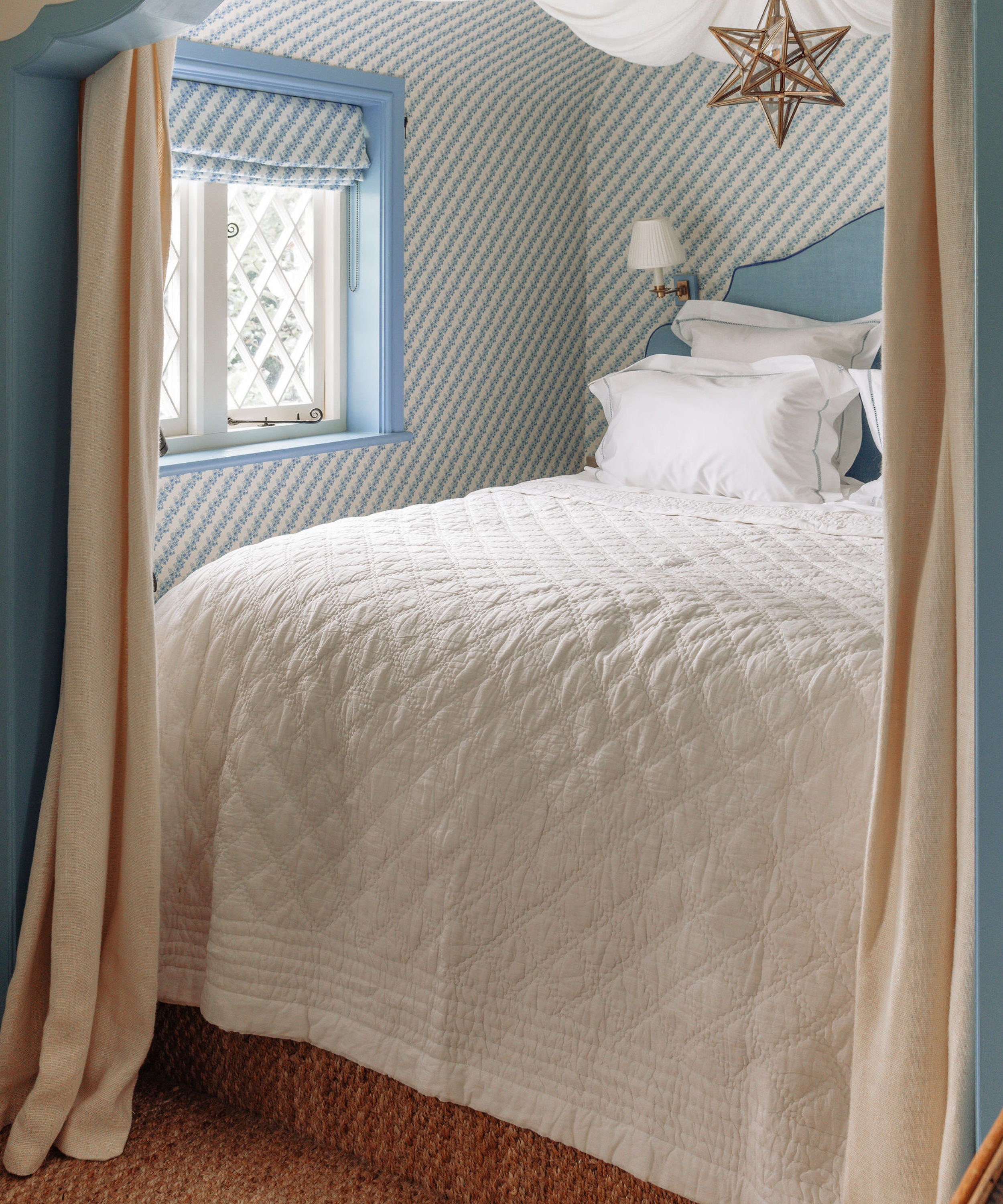Eva Quilted Cotton Bedspread, White