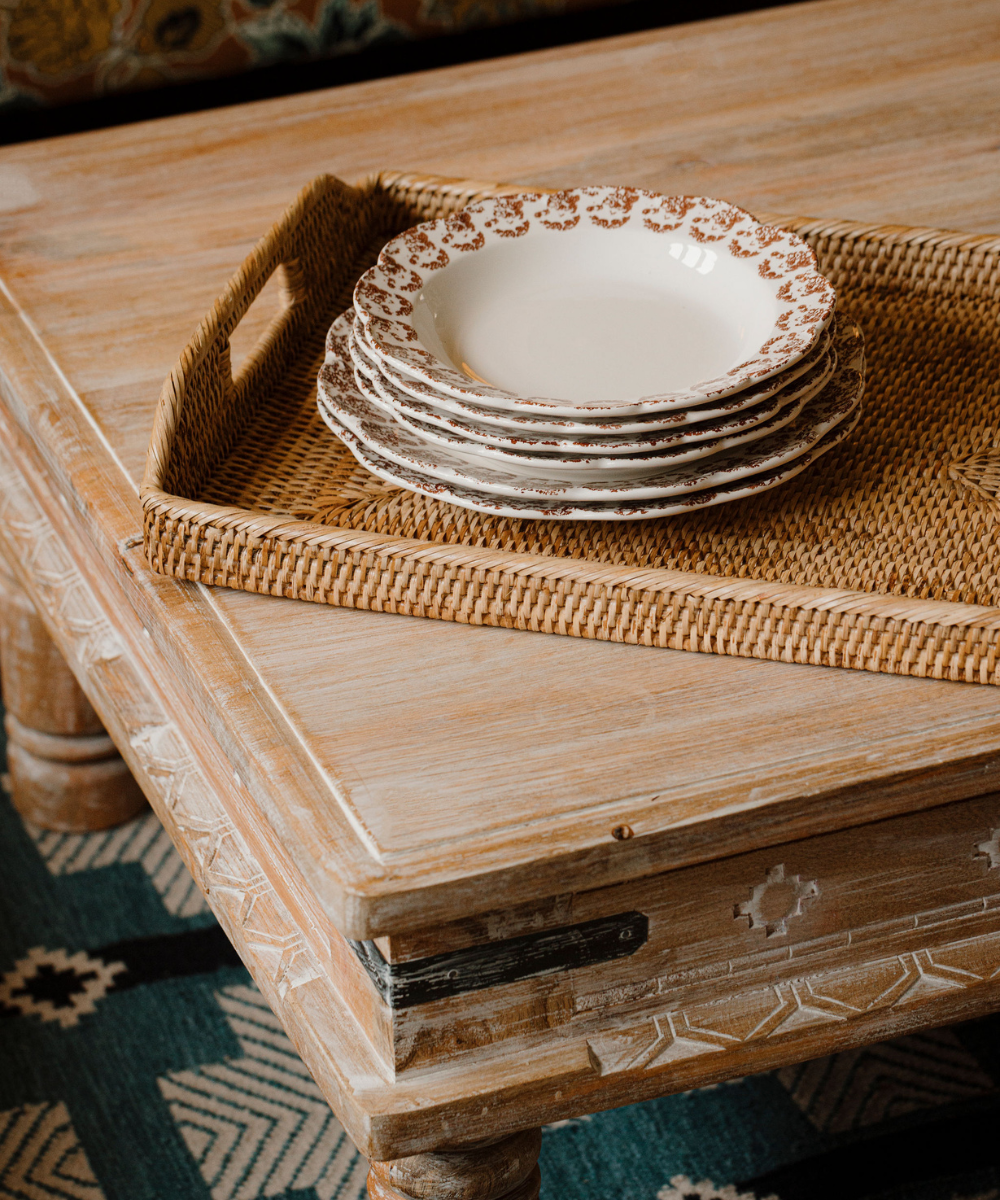 Rattan Serving Trays, Natural