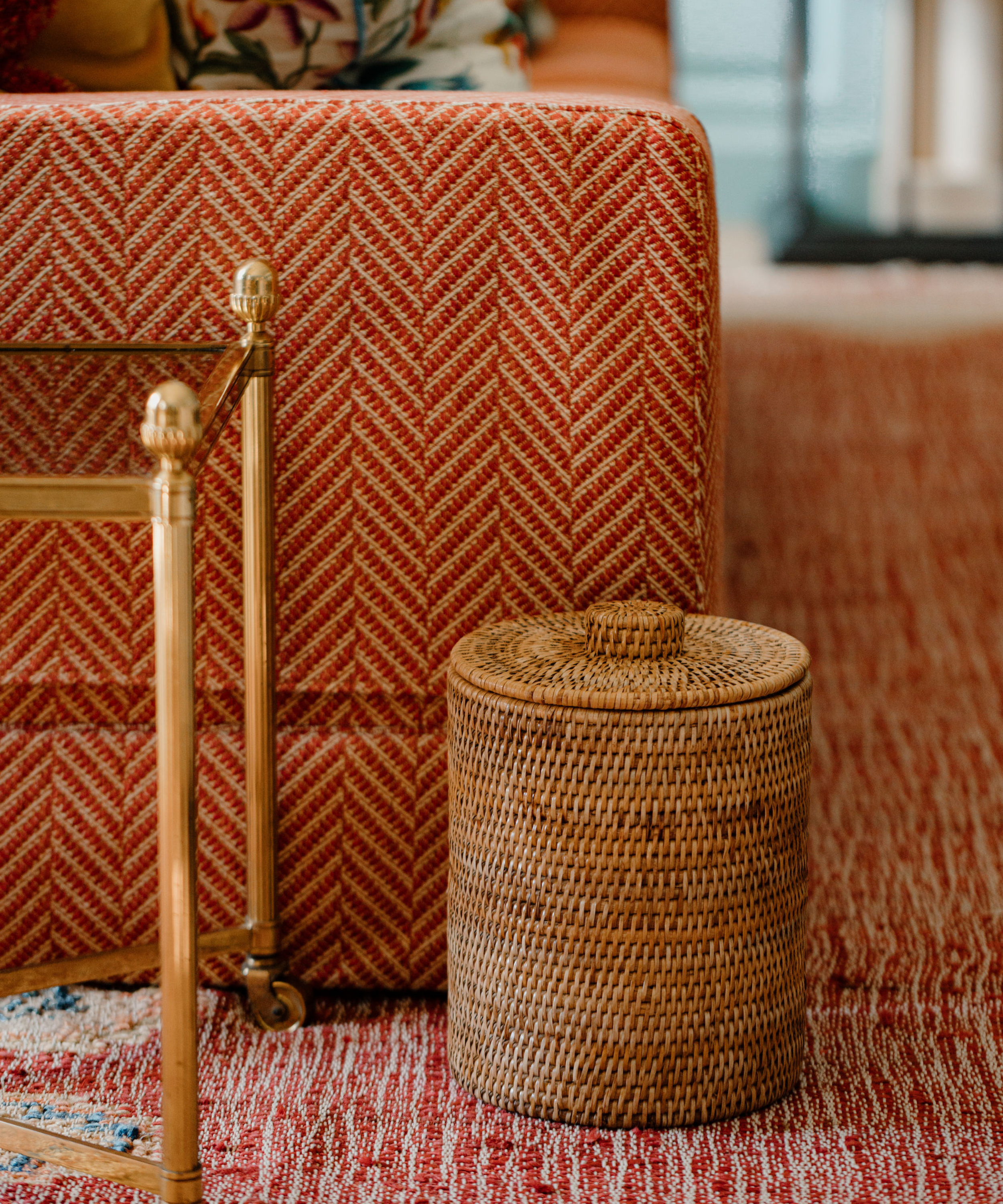 Rattan Bathroom Bins, Natural