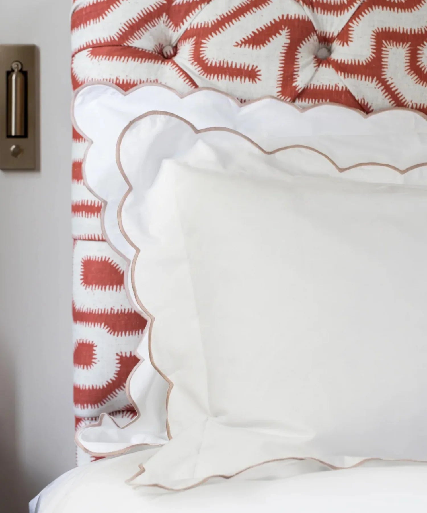 Annabelle Scalloped Bed Linen, Dusty Pink