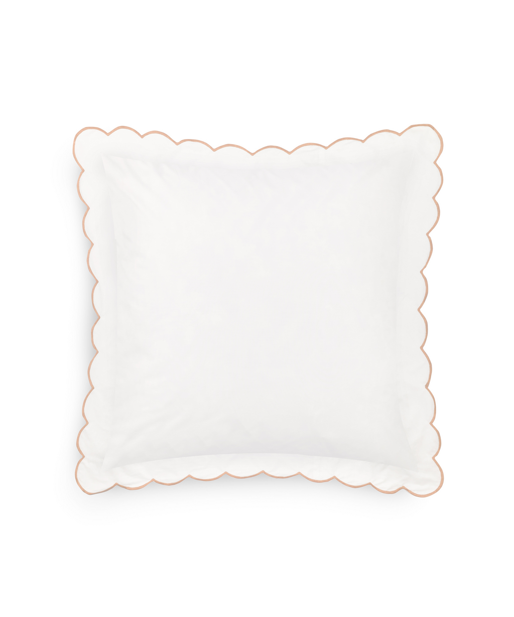 Annabelle Scalloped Bed Linen, Dusty Pink